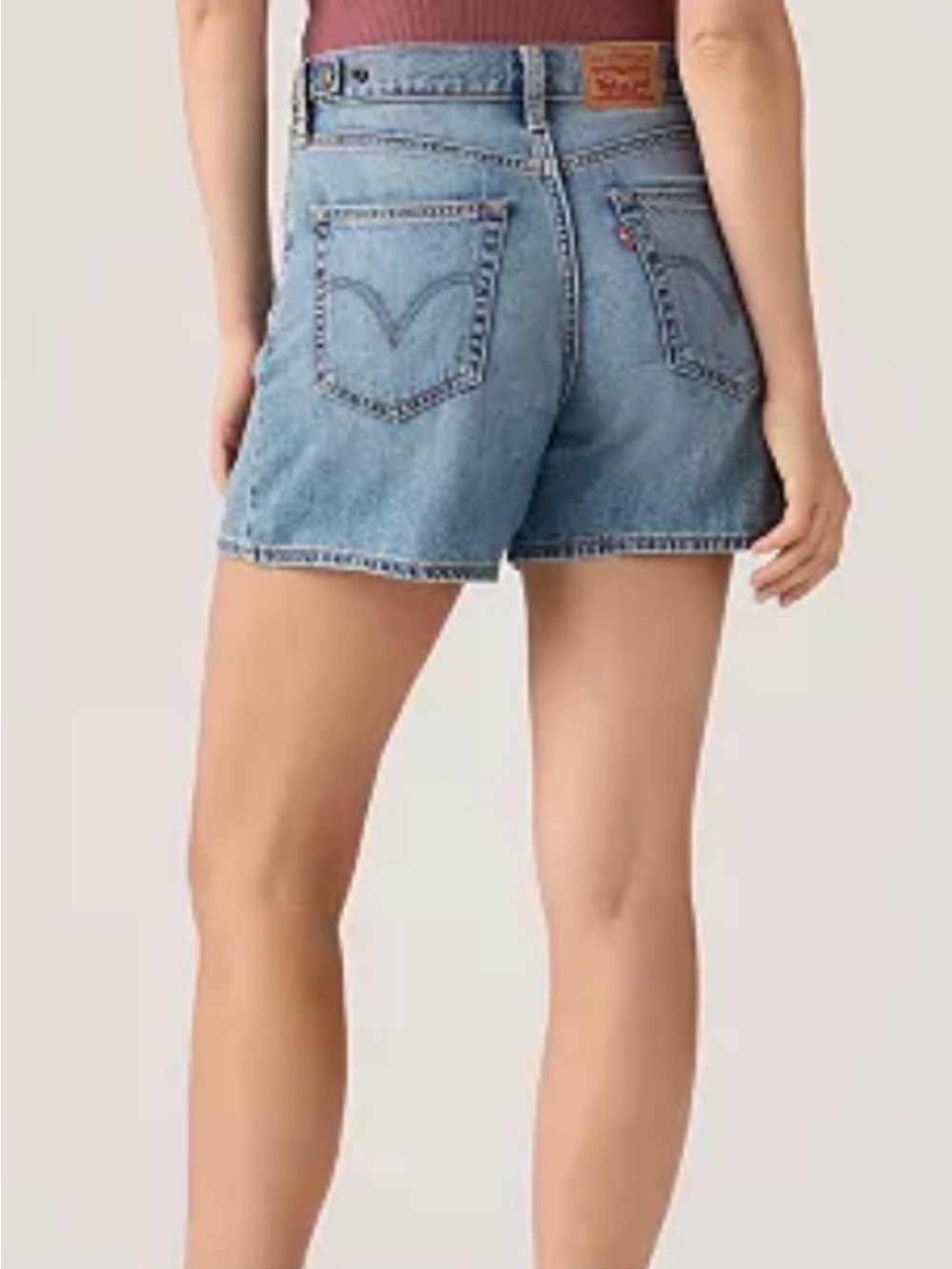 Levi's hi-rise cinch shorts mid length sz 28